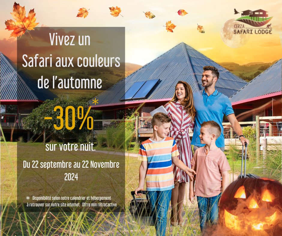 Offre spécial cerza safari lodge automne 2024 